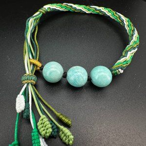 Handmade Amazonite in adjustable bracelet